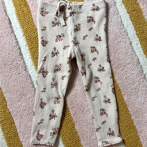 Zara Beige Floral Knit Leggings (18-24 months)
